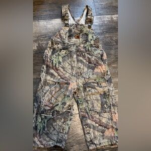Carhartt Kids Camo Overalls in Brown, Green, Tan